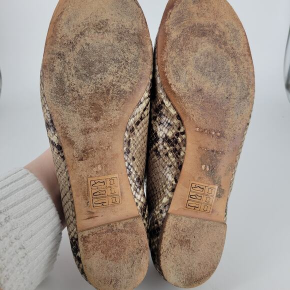 Burberry Snake Print Bow Ballerina Flats 8.5 - Picture 9 of 11
